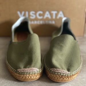 Men Size Eur 45/US 11 Viscata Espadrilles in Cactus Green.